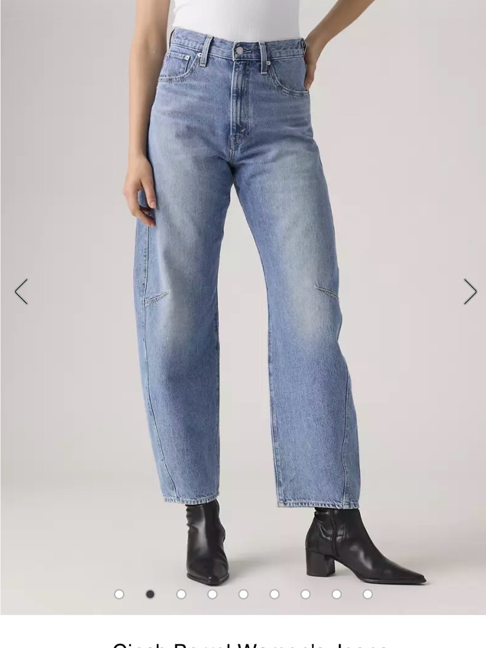 Levi's Relaxed Light Blue Cinch Barrel Jeans 32 - Picture 2 of 8